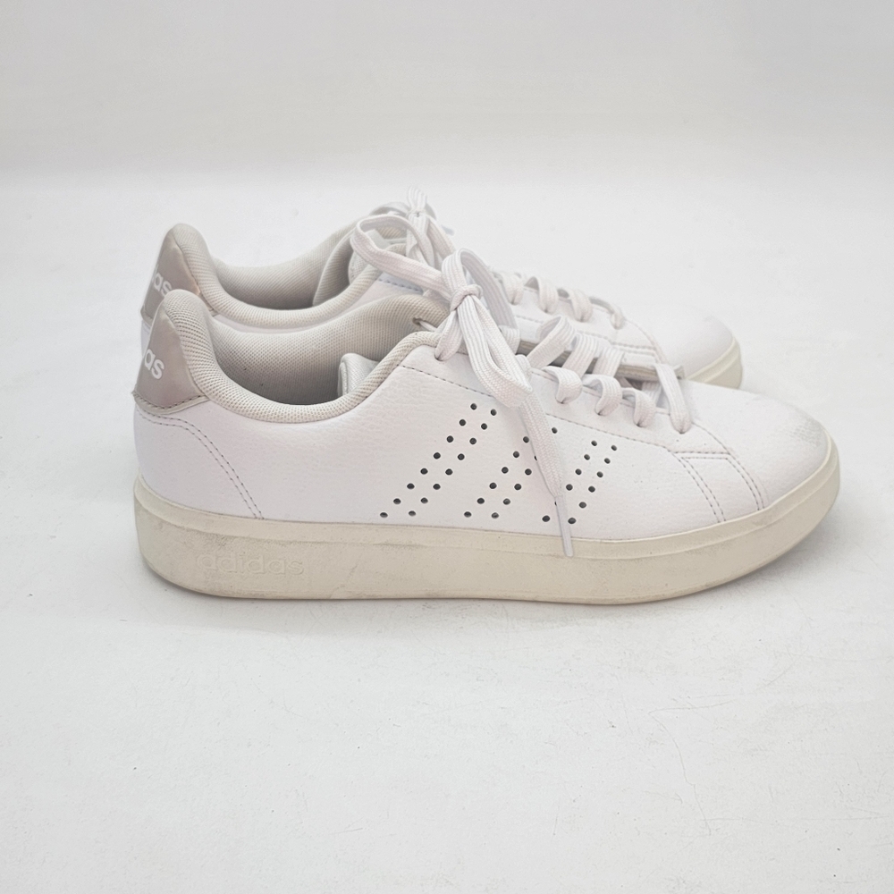 Adidas Advantage 2.0 White Metallic Heel Sneakers Women’s 6 Classic Casual Stree - Picture 5 of 9